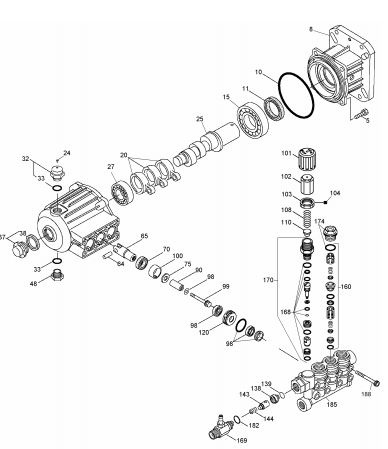 DH4240-0 Pump breakdown and parts